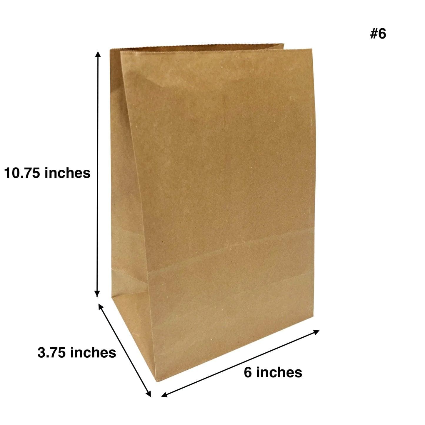 #6 Brown Paper Bag - 500/Bundle