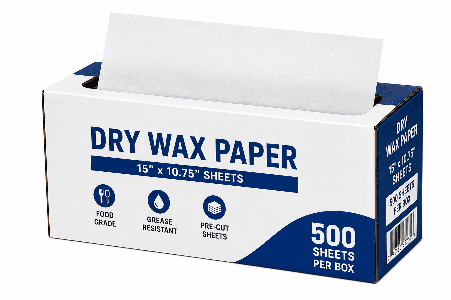 15x10.75 DRY WAX PAPER - 500/Box