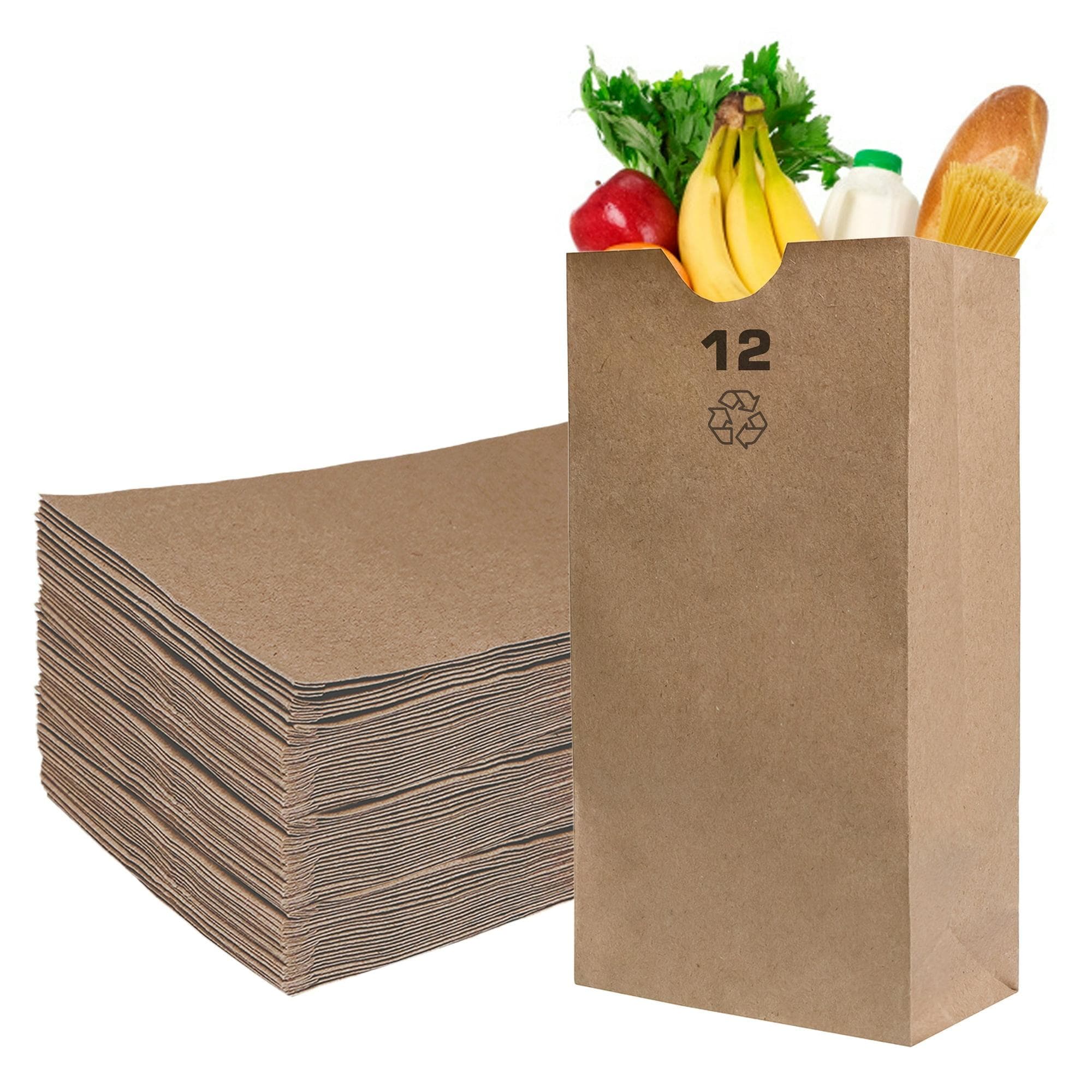 #12 Brown Paper Bag - 500/Bundle